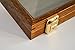 Two Timbers Extra Small Display Case Made in USA with Walnut Finish Wood Box with Glass Top, Arrowheads, Knives, Rocks, Pins, Collectibles, Collections, Medals, Military Coins 4h, Keepsakes