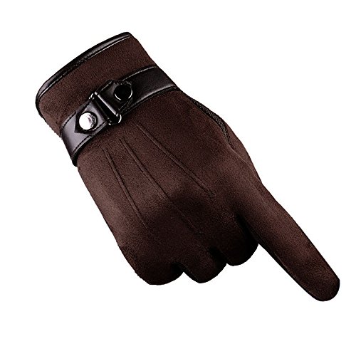 2018 Lastest,WUAI Clearance Men's Motorbiker Cycling Warm Ski Snow Snowboard Fashion Winter Leather Glovesï¼ˆCoffeeÂ ï¼ŒFree Sizeï¼‰