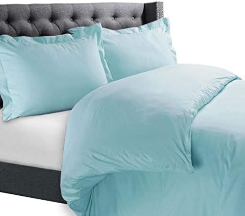 Dollar Beddings Hotel Quality 1 Pc Duvet Cover/Quilt Cover Set Zipper Closure 100% Egyptian Cotton 600 TC Soft, Hypoallergenic (Emperor 94 X 118 Inch, Sky Blue)