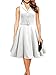 iLover Women 1950s V-Neck Vintage Rockabilly Swing Evening Party Dress