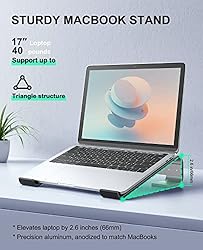 Soqool Laptop Stand for Desk, Ergonomic Detachable