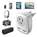 2Pack European Travel Plug Adapter (Not for UK), US to Europe Power Outlet Converter, USA to German Italy Spain France Greece Iceland Romania Russia Electrical Adaptor USB Wall Charger
