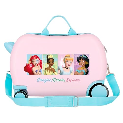 Disney Princess Children's Hard Case Combination Lock Side 4 Wheels Hand Luggage is made of ABS, a rigid and lightweight material.