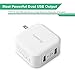 Lumsing Dual USB wall charger compact travel charging hub with Foldable Power Adapter for iPhone iPad Samsung Galaxy Smartphones Tablets(Grey)