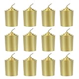 Mega Candles 12 pcs Unscented Gold Votive Candle, Hand Poured Wax Candles 15 Hours 1.5 Inch x 2.25 Inch, Home Décor, Wedding Receptions, Baby Showers, Birthdays, Celebrations, Party Favors & More