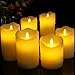 Flameless LED Candles Real Drip Pillar Wax with Timer and 10-Key Remote for Wedding,Votive,Yoga and Christmas Halloween Decoration Set of 6