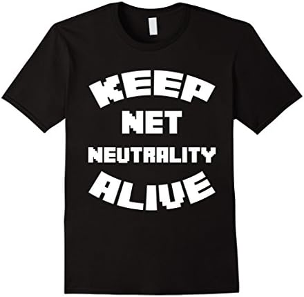 Mens Keep Net Neutrality Alive T-Shirt Medium Black