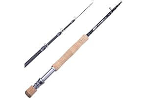 RIFT Apache II Fly Fishing Rod – Carbon Fiber Telescopic Fishing Rod – One-Piece Travel Fishing Rod – Fast Action Fly Rod with Aluminum Reel Seat, Stainless Guides, and Folding Hook Keeper