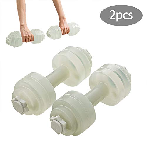 CPUTAN-Water-Filled-Dumbbells2-Pack-Water-Bottle-Dumbbells-Fitness-Exercise-Equipment-for-Women-Lady-1KG-Each-with-WaterRandom-Color