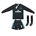 2015/2016 REAL MADRID #7 RONALDO KIDS AWAY NAVY LONG SLEEVE SOCCER JERSEY & SHORTS YOUTH SIZES (XXL (Ages 12-13))
