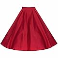 Samtree Women's Vintage 50s Style Polka Dots Pleated Full Circle Swing A-Line Skirt