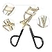 BOLAKER Eyelash Curler, Advanced Silicone Pressure Pad Fits All Eye Shape.No Pinching.Eyelash Curler for Gift (Rose Gold) (Black)