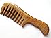 Myhsmooth Gs-2w-wt Wide Tooth Wood Handmade Natural Green Sandalwood No Static Comb with Aromatic Scent for Detangling Curly Hair and Gift -Made of a Whole Piece of Green Sandalwood, Not Mosaic(6.9