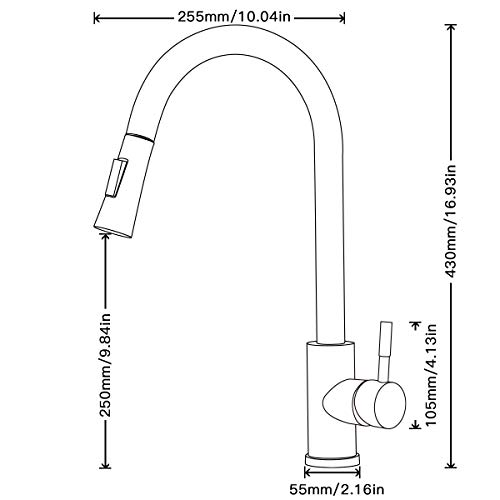 GAPPO Touch Kitchen Faucet with Pull Down Sprayer, Single Handle Smart Kitchen Sink Faucets with Pull Out Sprayer, Stainless Steel Touch Activated Faucet, Matte Black