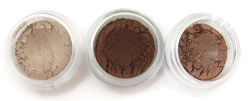Grace My Face Minerals Glamour Eye Shadow, Soft Brown Trio
