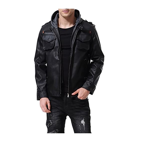 AOWOFS-Mens-Faux-Leather-Jacket-Black-with-Hood-Motorcycle-Bomber-Fashion-Slim-Fit