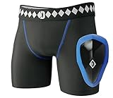 Athletic Cup Groin Protector & Compression Shorts System with Built-in Jock Strap