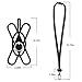 SHANSHUI Cell Phone Lanyard, Silicone Case Finger Ring Stand Stretchy Holder with Detachable Neck Strap Compatible with iPhone X XS SE 5s 5 6 7 8 Plus and Most Smart Phones (Black)