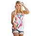 Flank Women Summer Loose Sleeveless Geometry Printing Tank Tops