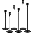 LXTaoler Candle Holders for Taper Candles, Set of 6 Metal Candle Stand Modern Decorative Candlestick Holder for Wedding, Dinn
