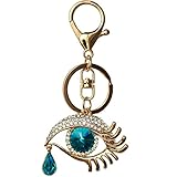 Bolbove Angel's Tears Keychain Teardrop Keyring Evil Eye Crystal Rhinestones Purse Pendant Handbag Charm