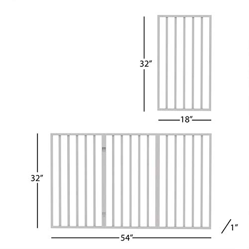 Pet Gate 3Panel Indoor Foldable Dog Fence for Stairs, Hallways, or