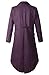 DarcChic Mens Gothic Tailcoat Jacket Black Steampunk VTG Victorian Coat (L, Purple)