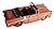 Chevy Bel Air Convertible Car model display vintage style - Orose color