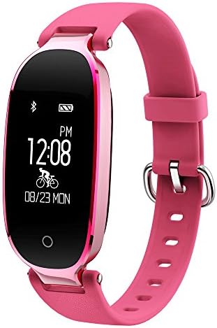CESSBO SY3 Smart Fitness Bracelet Smart Wristband Women Bluetooth Waterproof Smart Watch Fashion Women Ladies Heart Rate Monitor Fitness Tracker Smartwatch for Android IOS (Rose Red)