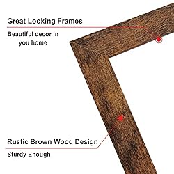8x10 Picture Frame Brown Set of 6, Display Pictures
