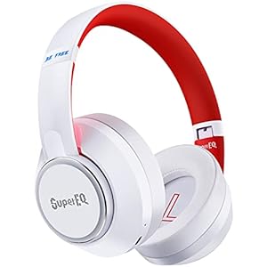 Hybrid-Active-Noise-Cancelling-Headphones-SuperEQ-S1-Wireless-Headphones-Over-Ear-with-Bluetooth-50-Ambient-Mode-45H-Playtime-Hi-Fi-Deep-Bass-Bluetooth-Headphones-with-Bulit-in-Mic-White Hybrid Active Noise Cancelling Headphones, SuperEQ S1 Wireless Headphones Over Ear with Bluetooth 5.0, Transparency Mode…