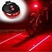 AMAZING162 Bicycle Cycling Laser Tail Light 2 Laser & 5 LED 7 Modes Mountain Bike Safety warning Flashing Lamp Alarm Light Back Rear Led