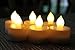EcoGecko 87221-06 Indoor/Outdoor Remote Controlled Flameless LED Tealight Candles, Ivory, Set of 6