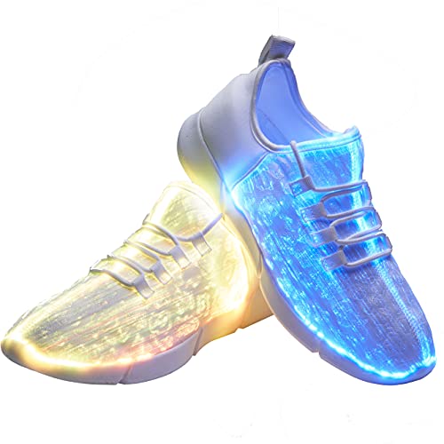 YIQIZQ Fiber Optic Shoes Light Up Sneakers for Women Men LED