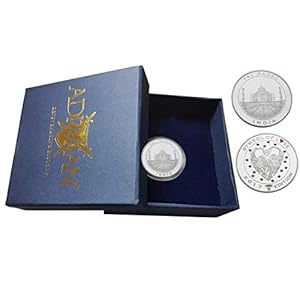 Adiman Taj Mahal Premium Limited Edition Coin with Luxury Box Heart Design on Back