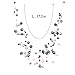 LUREME Multicolor Irregular Freshwater Pearl Cream and Black Multilayer Strand Illusion Necklace for Women 100555