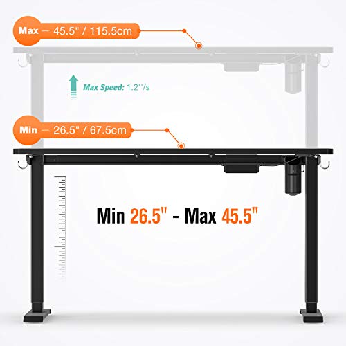 TACKLIFE Electric Standing Desk HOD1A, 52 x 28 Inches Whole Piece