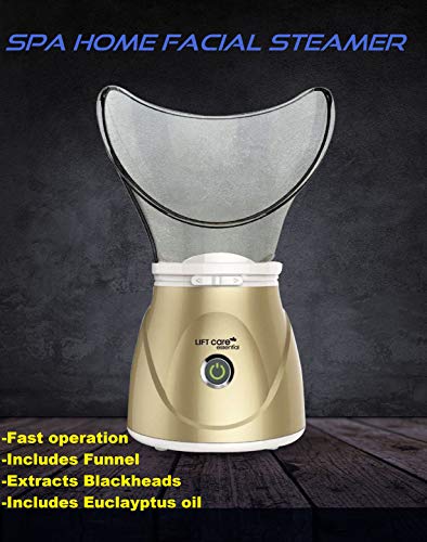 Spa Home Facial Steamer Sauna Open Pores and Extract Blackheads, Rejuvenate and Hydrate Your Skin for younger, youthful complexion (Facial Steamer)