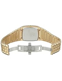 Reloj Citizen Eco-Drive de acero inoxidable dorado con esfera negra