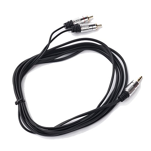 SiYear Mini jack 3.5mm Male to 2 RCA Male Audio Cable Left / Right Stereo Wire Cord , Y Splitter Adapter , AUX Auxiliary Headphone Jack Converter,RCA Phono Dual Phono Plug(3M)