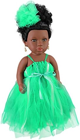 Mamum 45CM African American Doll Toy, Black Girl Dolls African American Play Dolls Lifelike 45cm Baby Play Dolls
