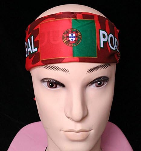 Yuchoi 2018 World Cup Football Fan Headband with National Team Flag Banner (Portugal)