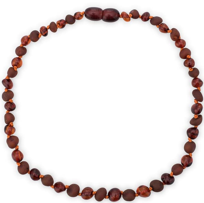 Baltic Wonder Baltic Amber Necklace (Baroque Polished Cognac/Raw Cognac) Unisex