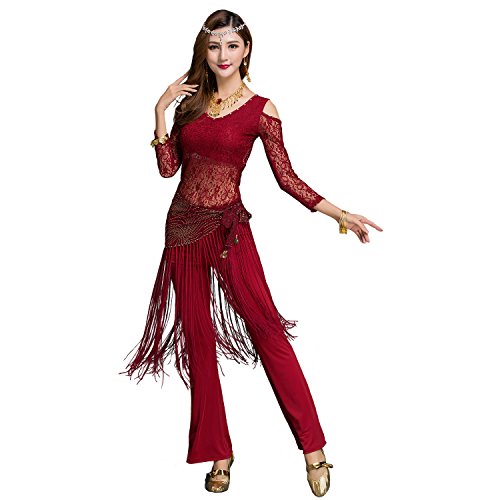 Segbeauty Belly Dance Hip Wrap Hip Scarf Hip Shakers New Tribal Sequins Fringe Tassel Costume Shawl Fringe Skirt Wrap