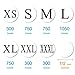 Clothing Size Stickers by Yoklili – 1/2” White Adhesive Apparel Circle Size Labels, All 7 Sizes (XS/S/M/L/XL/XXL/XXXL), Pack of 4200, Zipper File Bag Included