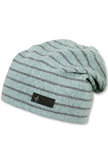 Sterntaler Beanie Mütze Streifen, Bonnet Enfants Unisexes, türkis Melange,