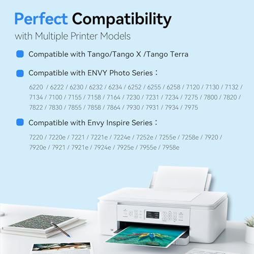 Sunnieink Ink 303XL BK/CMY - 750/450+ Pages, Replacement for HP 303 Original Cartridge Black & Colour, for HP Envy Inspire 7220e 7920e 7924e Envy Photo 6220 6230 6232 7120 7830 7930 Tango X