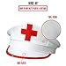 Skeleteeen White Nurse Costume Hat - Nurse’s Red and White Costume Cap - 1 Piece