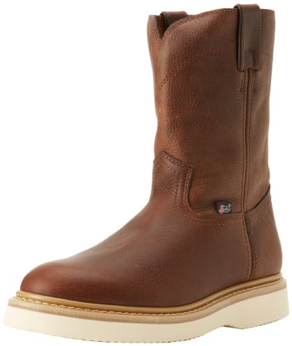 justin men's premium wedge work boots
