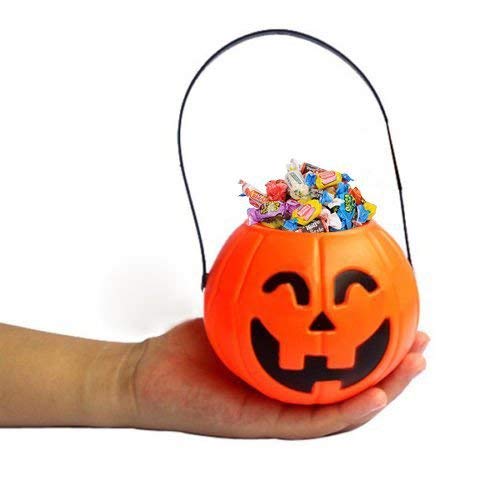 Ioffersuper 24 Pcs Mini Trick or Treat Halloween Plastic Candy Buckets, Candy Holders for Halloween Party Decoration, Pumpkin Style (S) - Thumbnail 5
